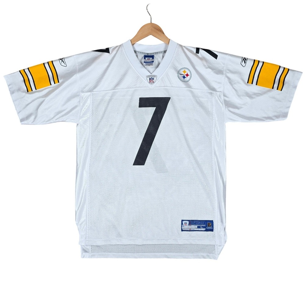 Reebok NFL Pittsburgh Steelers Ben Roethlisberger #7 Jersey White Mens Large